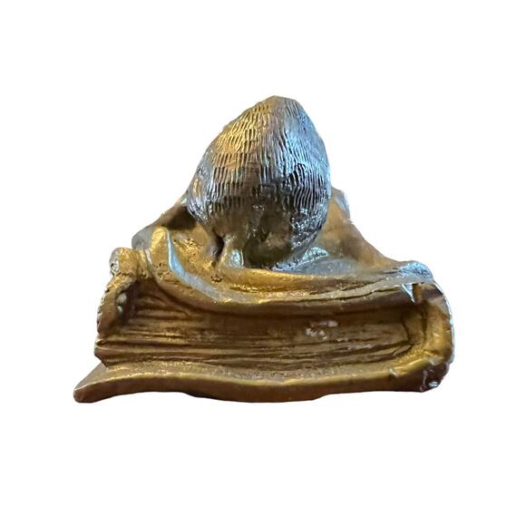 Louis-Albert Carvin Bronze Sculpture Of Mouse Resting On A Book 3x2x2 1/2” - Picture 5 of 8